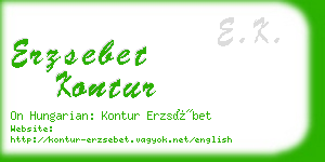 erzsebet kontur business card